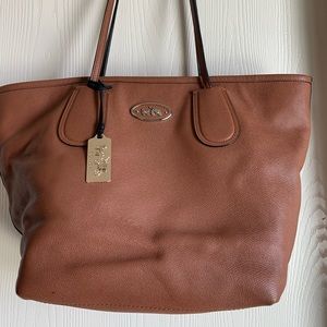 Coach Brown Tote Large leather